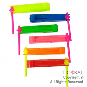 MATRACA PLAST FLUO MEDIANA x 12
